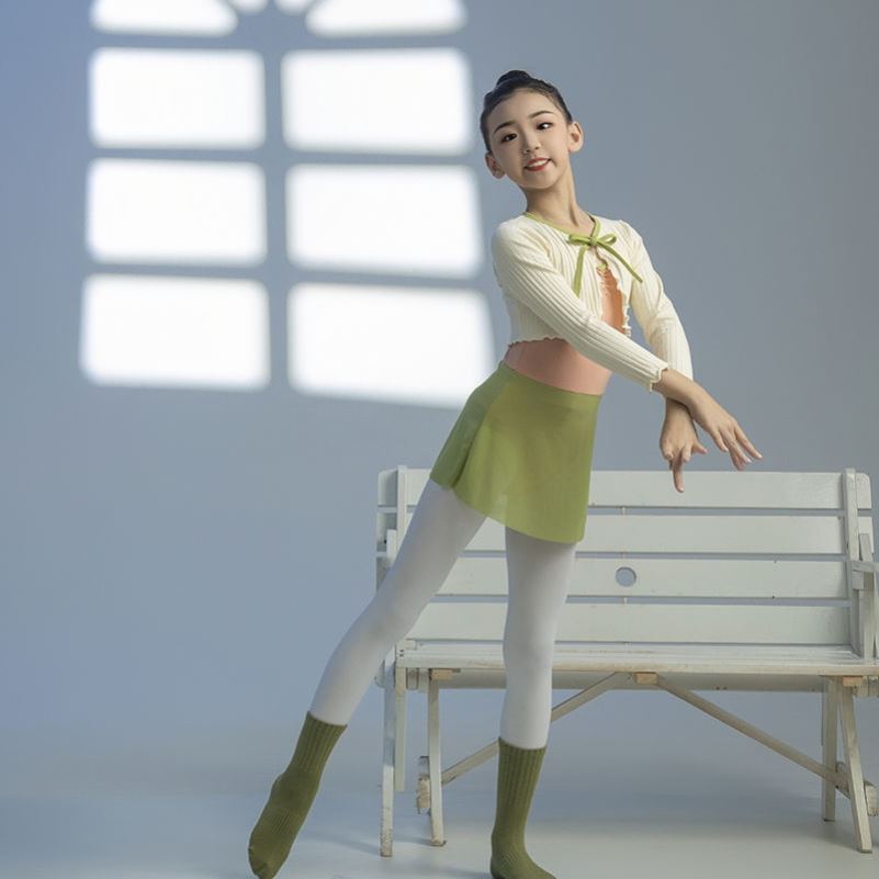 儿童舞蹈披肩跳舞长袖针织上衣芭蕾舞服外搭坎肩女童练功服小外套