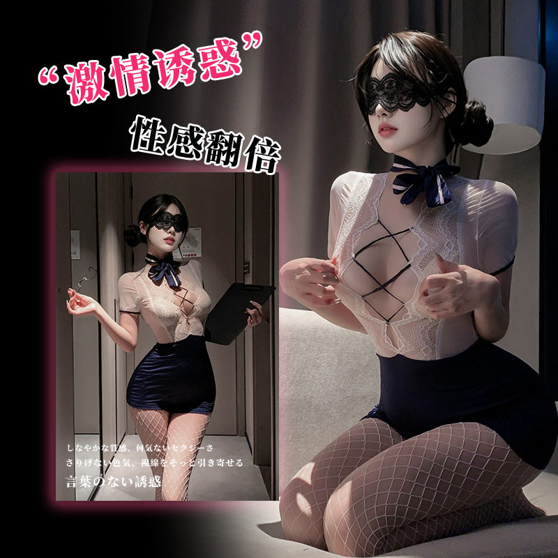 大码纯欲性感诱惑深V秘书OL制服