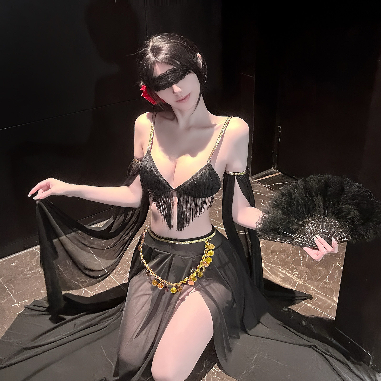 异域风情性感古风汉服高级套装女