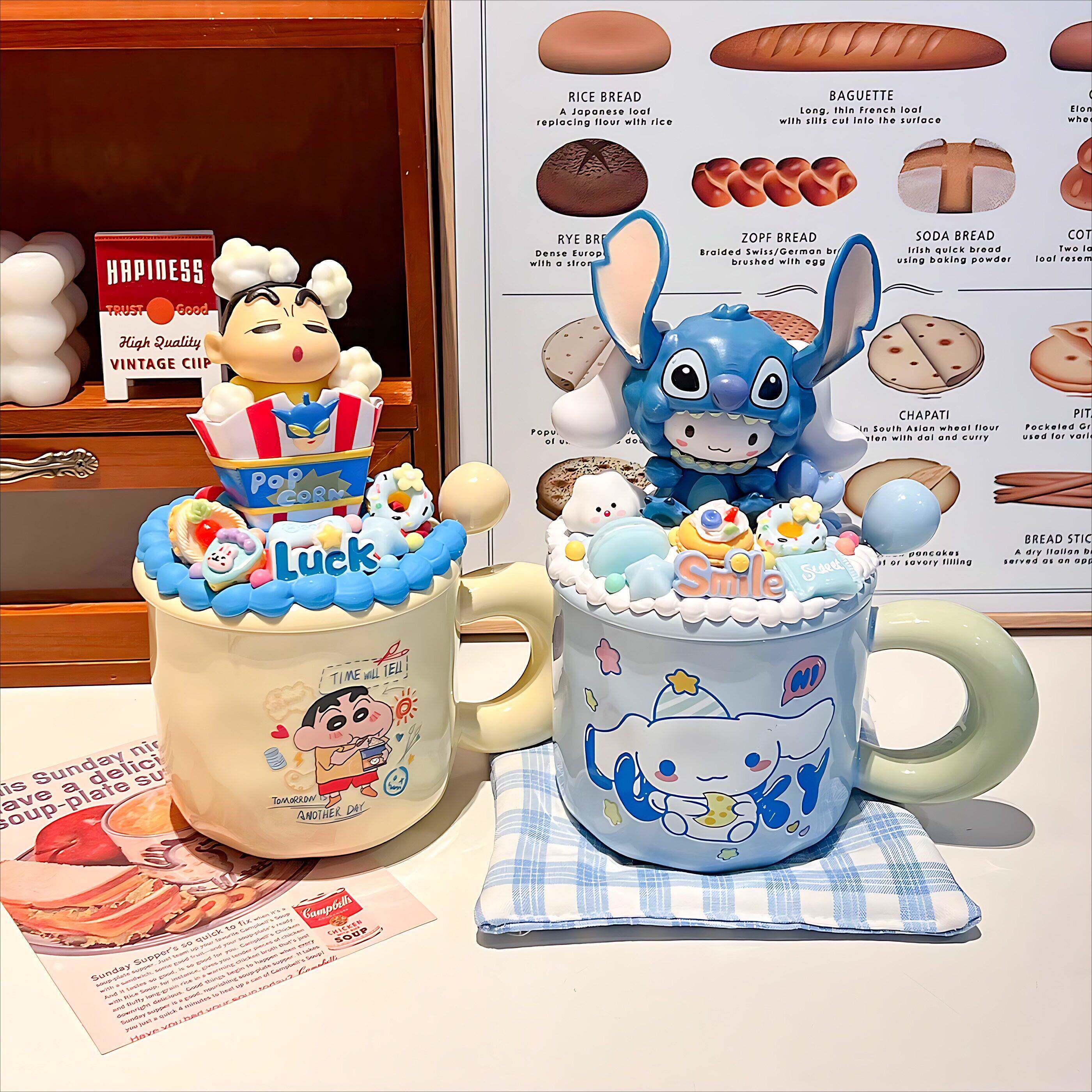 diy杯子马克杯子ins高颜值带盖子情侣杯咖啡杯伴手礼潮玩情人节礼