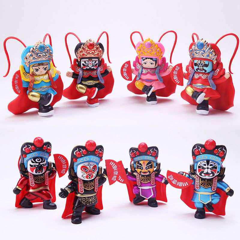 中国风中餐厅同款变脸娃娃京剧脸谱变脸玩具八张脸魔术翻礼品出国