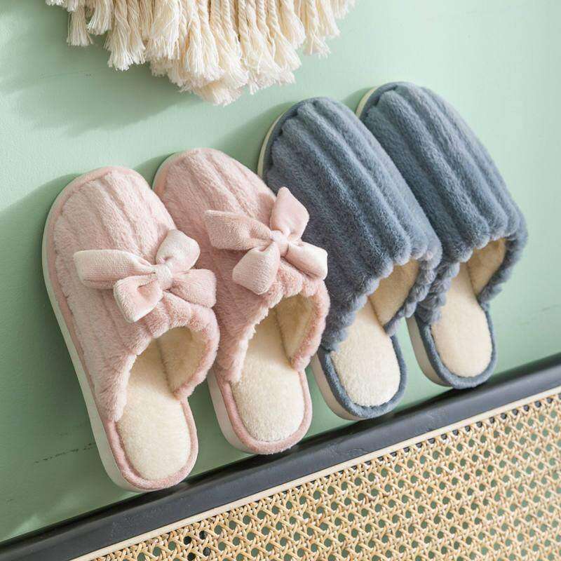 拖鞋女室内学生流行寝室冬天女孩好看大童3144黑毛拖红仙女穿旅游