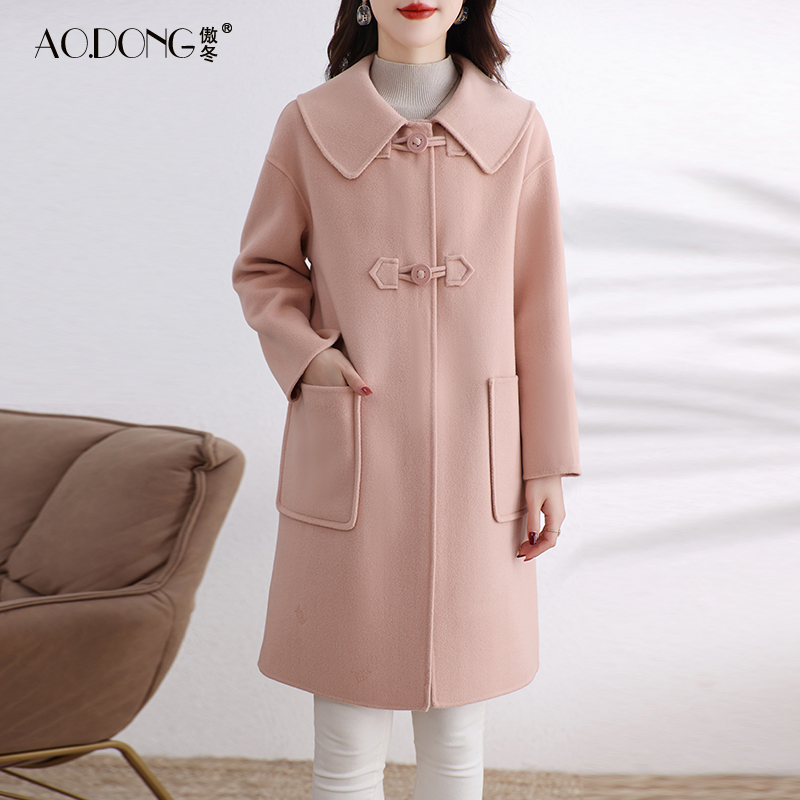 2023羊毛显瘦韩版双面绒外套时尚