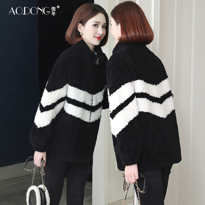 海宁短款羊剪绒颗粒傲冬韩版