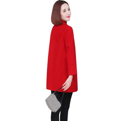 傲冬新款高端毛呢双面羊绒大衣