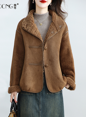 2025新款海宁两面穿颗粒绒皮草外套女短款保暖时尚羊羔毛大衣冬季