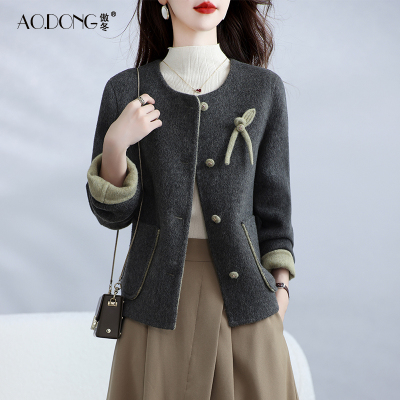 2025高端双面绒大衣短款