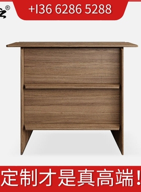 悠云意大利PORADA设计黑胡桃实木高端床头柜餐边柜酒柜斗柜多桶柜