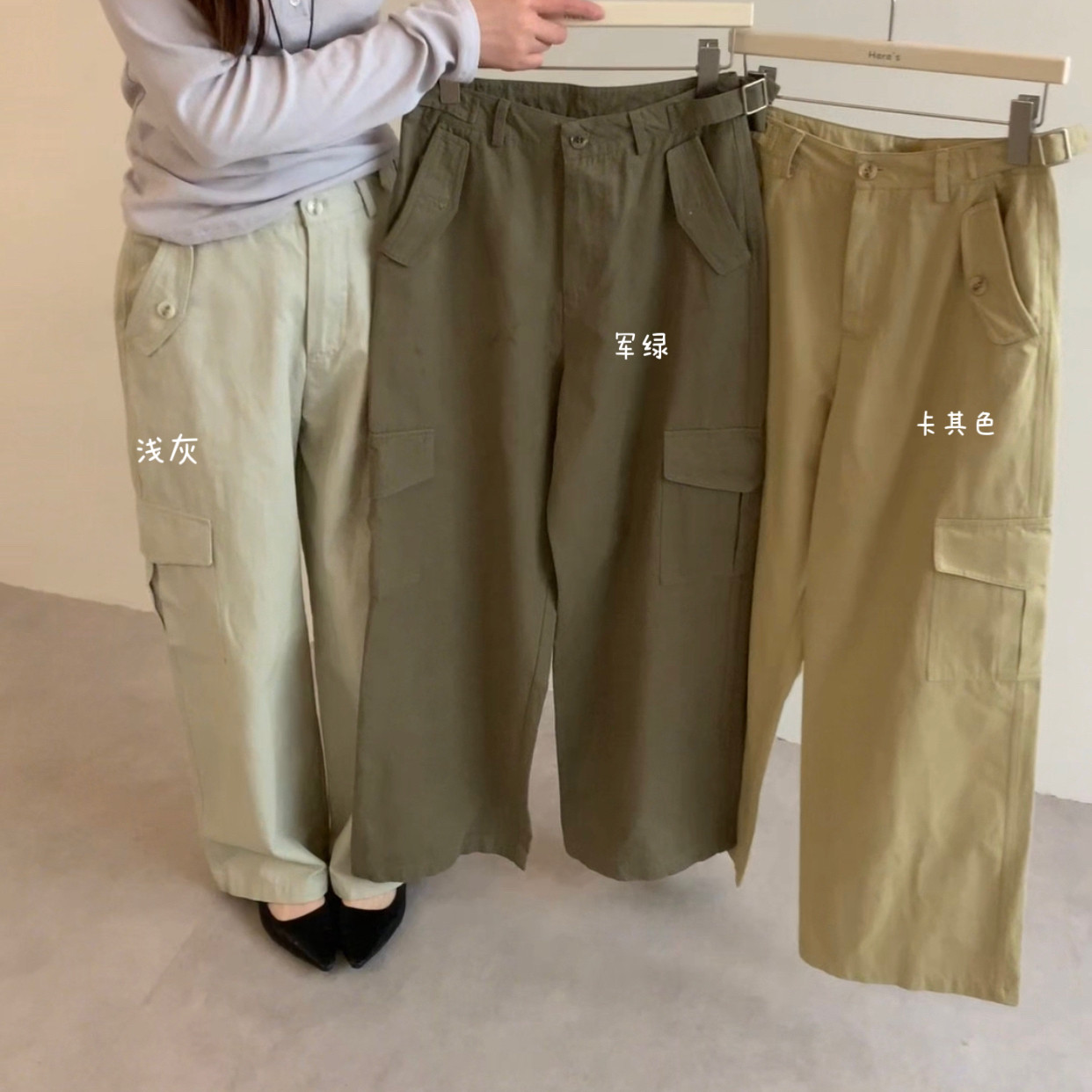 2026年春女裤子微喇微阔版型很显比例透气性舒适性酷飒风工装裤女