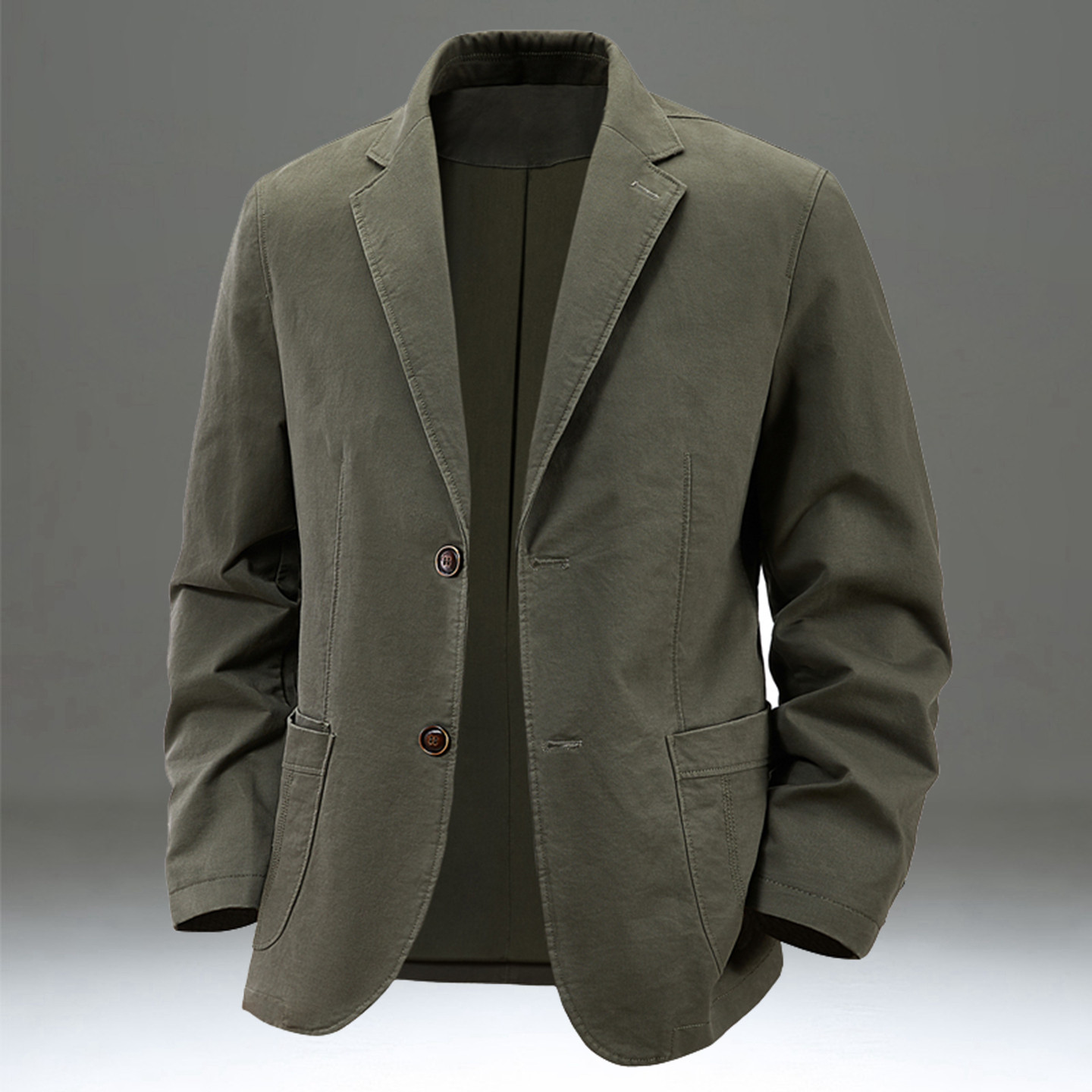 男士休闲西装外套春秋商务两粒扣小西服夹克时尚青年单西纯色便服