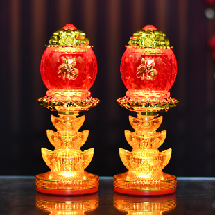 福星高照兴旺发财灯LED佛灯供灯道家灯仙家灯财神灯长明灯莲花灯