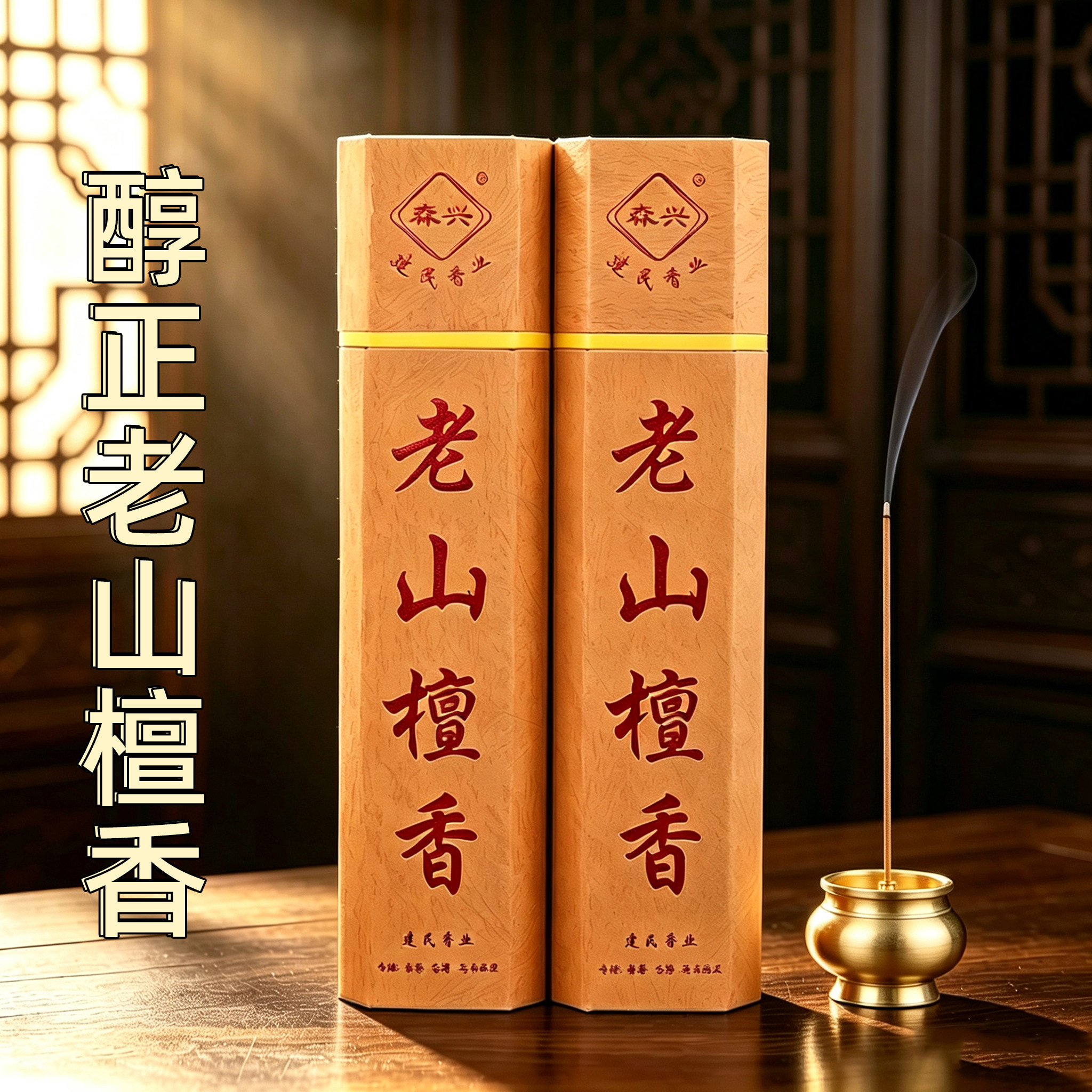 老山檀香礼佛香拜拜香天然檀香