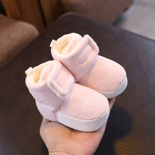 袜保暖鞋 子6到12个月宝宝外出鞋 加绒加厚 子婴儿鞋 小月龄宝宝鞋