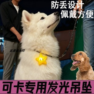 可卡专用狗狗配饰狗挂件夜间遛狗灯宠物防走失丢夜间出行灯发光灯