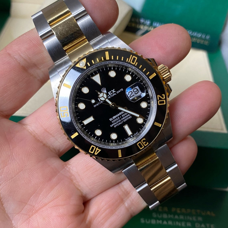 劳力士ROLEX潜航者型精钢水鬼自动机械男表间金手表126613LN-0002