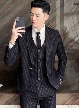 西服韩版青年潮流新郎伴郎婚礼