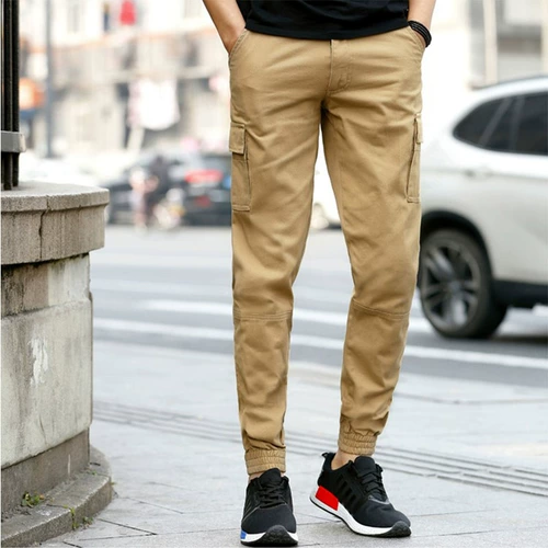 Спортивные хлопковые износостойкие штаны, свободный крой