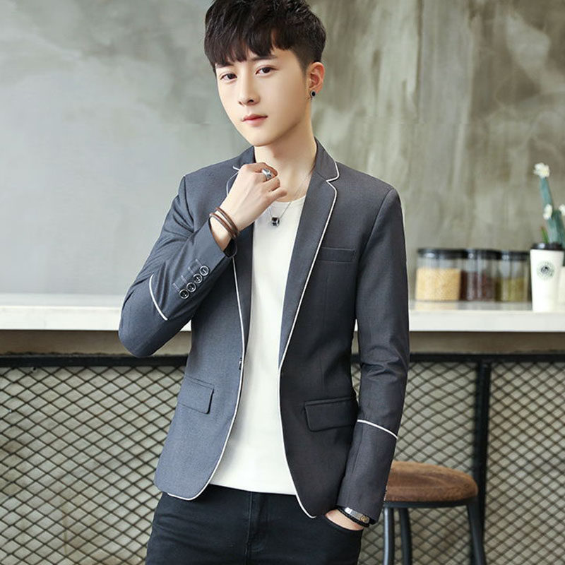 男士青年个性帅气韩版小西装发型师外套男潮新款学生上衣西服礼服