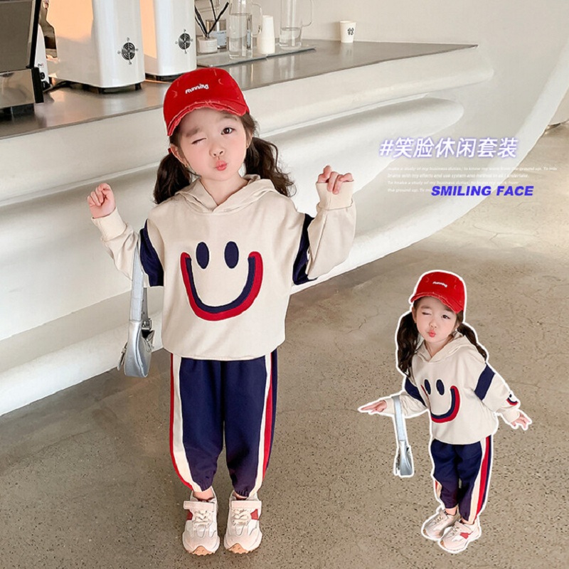 女童装时髦套装洋气韩版儿童运动一岁女宝宝衣服春秋休闲两件套潮