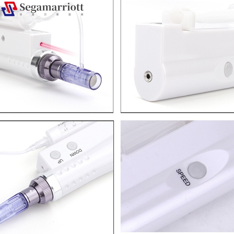 脸部家用导入仪溶斑纳米微针水光仪中胚层精华导入美容仪现货