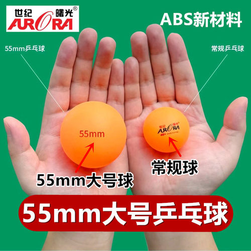 世纪曙光大号55mm乒乓球DIY手工ABS新材料宠物玩具新手训练慢速球