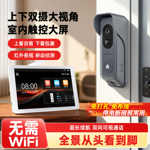 TL无线可视门铃5G断电停网仍监控