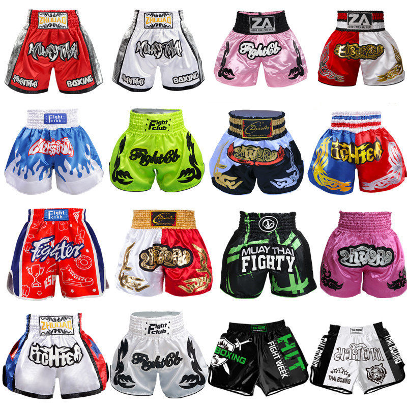 格斗短裤泰拳短裤拳击短裤儿童成人搏击训练服男女搏击裤散打服