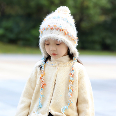 2025新款儿童帽子女孩毛线帽百搭