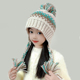 2025新款 儿童帽子女孩秋冬季 护耳帽女童毛线帽针织拼色保暖冬帽潮