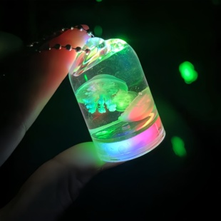 唯美手工制作水母标本海洋钥匙扣桌面摆件迷你梦幻小饰品礼物装饰