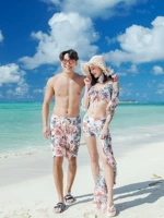 Bộ đồ bơi đôi mới của phụ nữ phù hợp với bộ bikini ba mảnh áo tắm thể thao che bụng suối nước nóng cặp đôi đi biển - Vài đồ bơi đồ đi biển cho cặp đôi