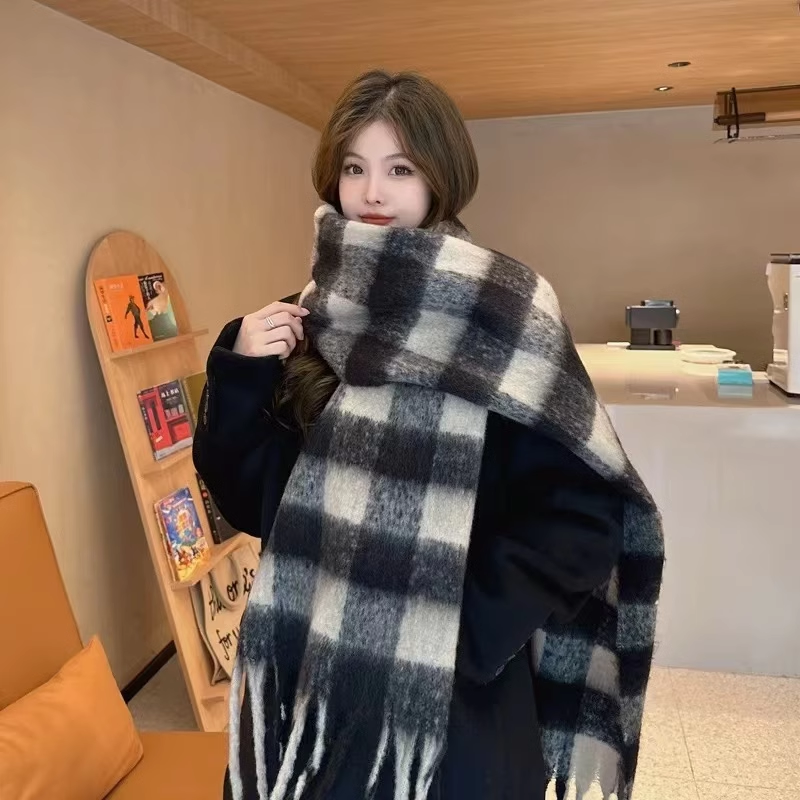美拉德围巾女冬季新款围巾百搭秋