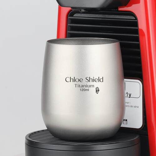 蔻盾户外钛杯双层防烫露营水杯咖啡杯主人杯随手杯纯钛鹅蛋杯茶杯
