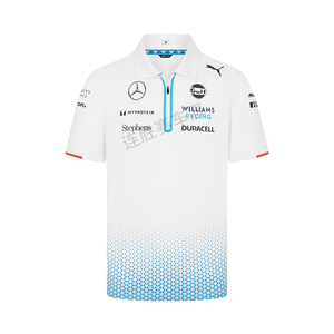 24新品f1赛车服威廉姆斯车队夏季短袖POLO衫速干男士户外休闲上衣