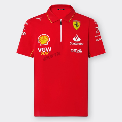 f1赛车服24新品窝法车队夏季短袖POLO衫速干男士运动上衣可定制