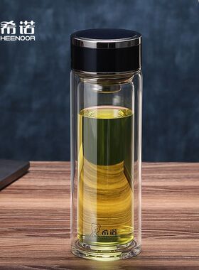 7065水杯双层茶杯玻璃杯隔热男女士简约防烫泡茶杯子