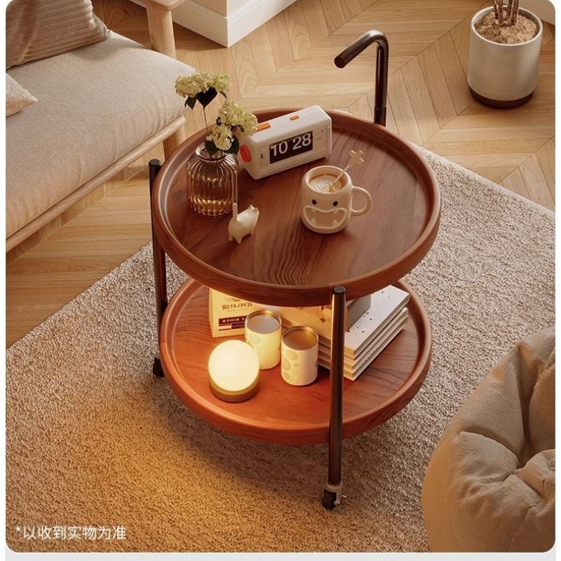 可移动茶几沙发边柜家用小边几阳台桌子床头置物架子简约带轮茶台