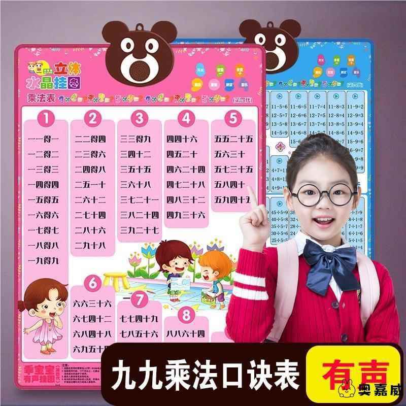 大九九乘法口诀表挂墙小学生一升二年级小99有声挂图墙贴背诵神器