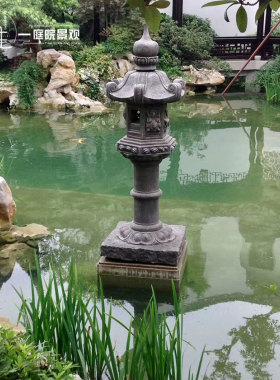 灯塔禅意仿古园林手工日式庭院