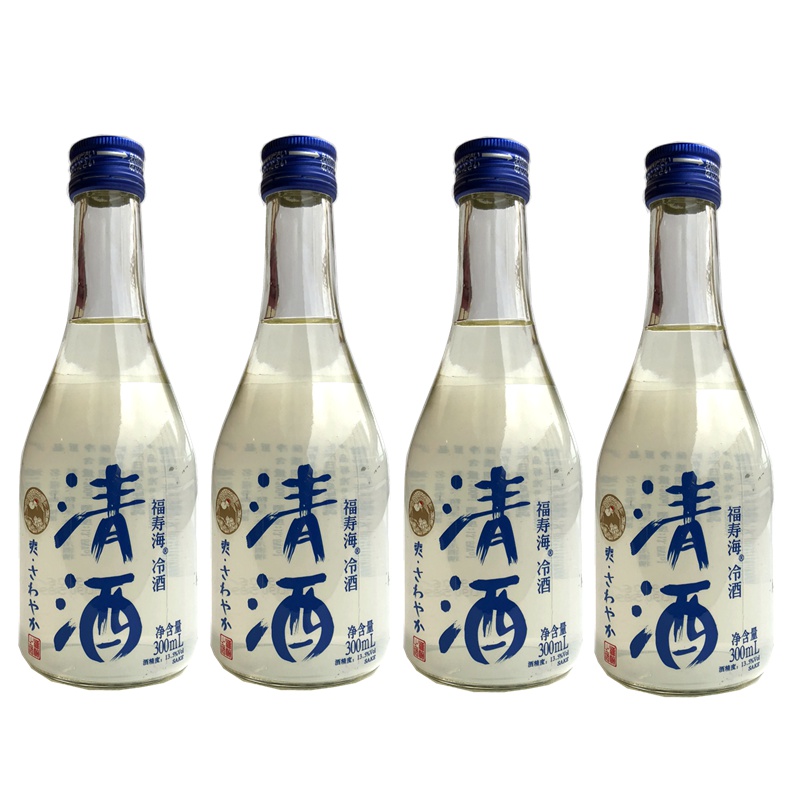 日式清酒福寿海冷酒清酒300ml*4瓶装洋酒米酒酿造酒低度酒包邮