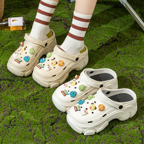 小怪兽增高洞洞鞋女2024夏季新款