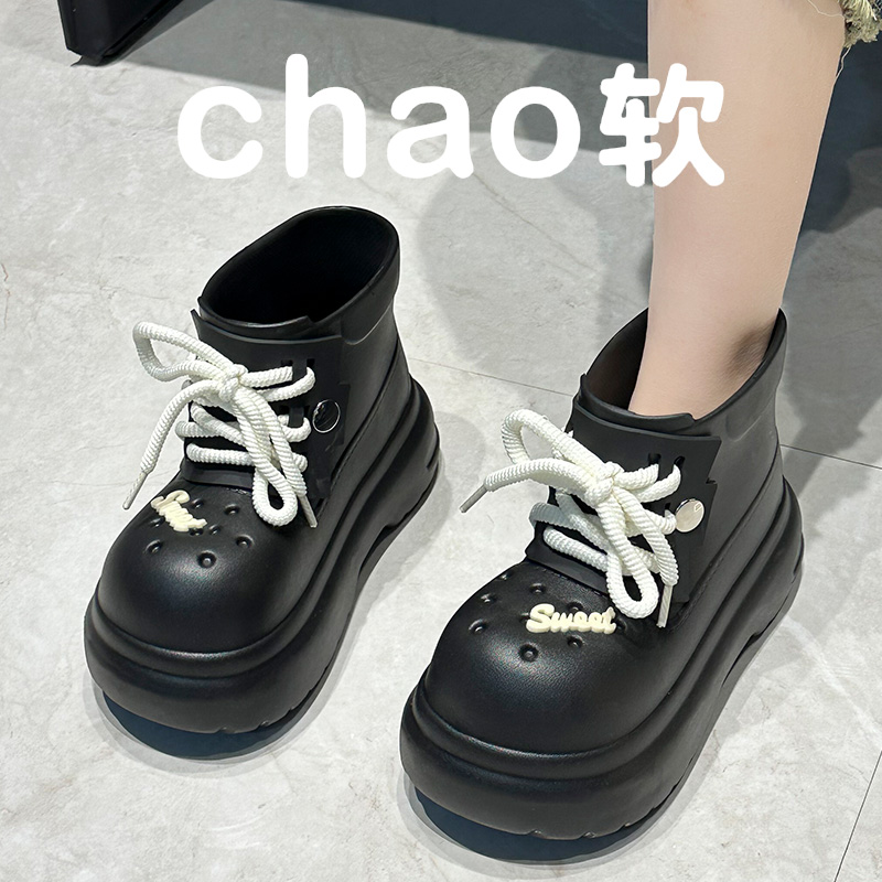 厚底高帮雨鞋女款户外雨林徒步