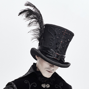 钢铁老爷秋冬帽子舞台表演宴会礼帽短檐休闲英伦绅士平顶爵士帽男