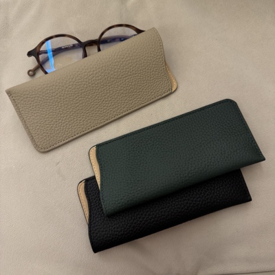简约真皮超薄眼镜包通用