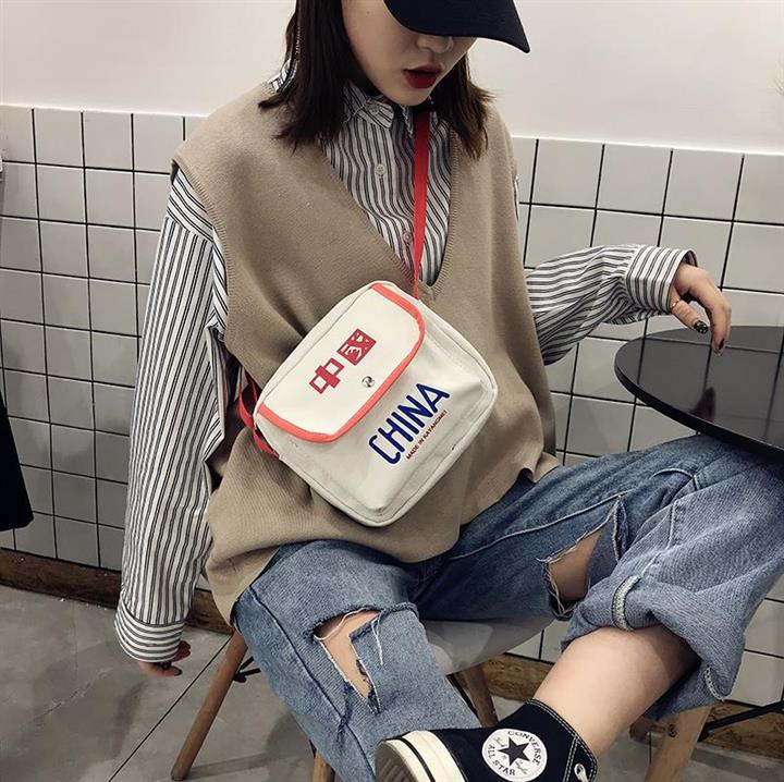 潮牌邮差包男士休闲学生书包帆布palace包单肩包斜挎包女百搭ins|msdalam kategori Beg kulit/wanita/beg lelaki, beg Ms. - dari Buy2taobao.com untuk memberikan perkhidmatan ejen Taobao profesional membeli