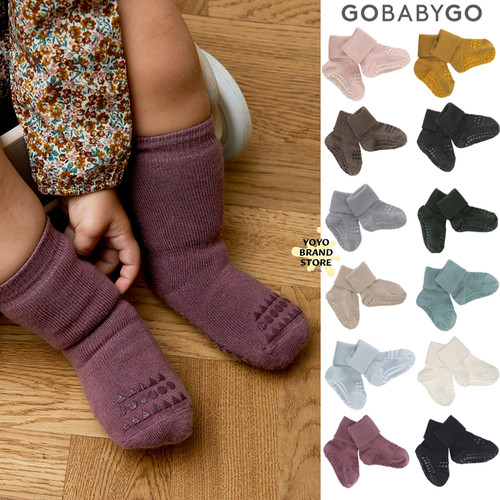 gobabygo宝宝防滑短袜纯棉中筒袜