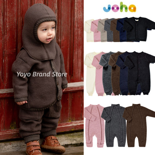 joha儿童羊毛外套上衣连体衣