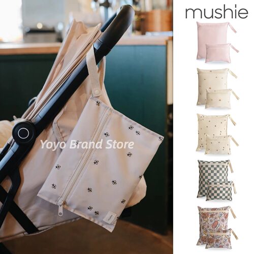 ▲丹麦Mushie宝宝婴儿纸尿裤泳衣玩具衣服防水收纳袋衣物包