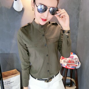 欧货2025春秋时尚衬衫女气质长袖衬衣显瘦韩版打底衫职业OL小衫潮