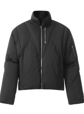 TWORED 美式复古拉链设计感短款棉衣男秋冬新款宽松面包棉服外套